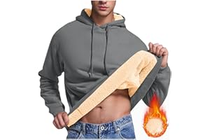 AQAYL Hoodies for Men Heavyweight Fleece Lined Hoodie Thick Winter Pullover Warm Hooded Sweatshirt Thermal Windproof Jacket