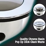 Xcel Home Slotted Chrome Click Clack Basin Waste G 1 ¼ BSP Connection view 2