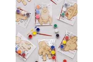 GEECOZYLIFE Valentines Day Gifts for Kids - 28 Pack Space Kids Painting DIY Craft Kits with Valentines Cards for Kids Classroom - Space DIY Paint Kit Set Valentines Day Cards for Kids School