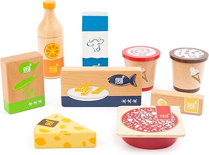 Amazon Com Small Foot Wooden Toys Cold And Frozen Fresh Products Play Set Designed For Children Ages 3 Years Multicolored Toys Games