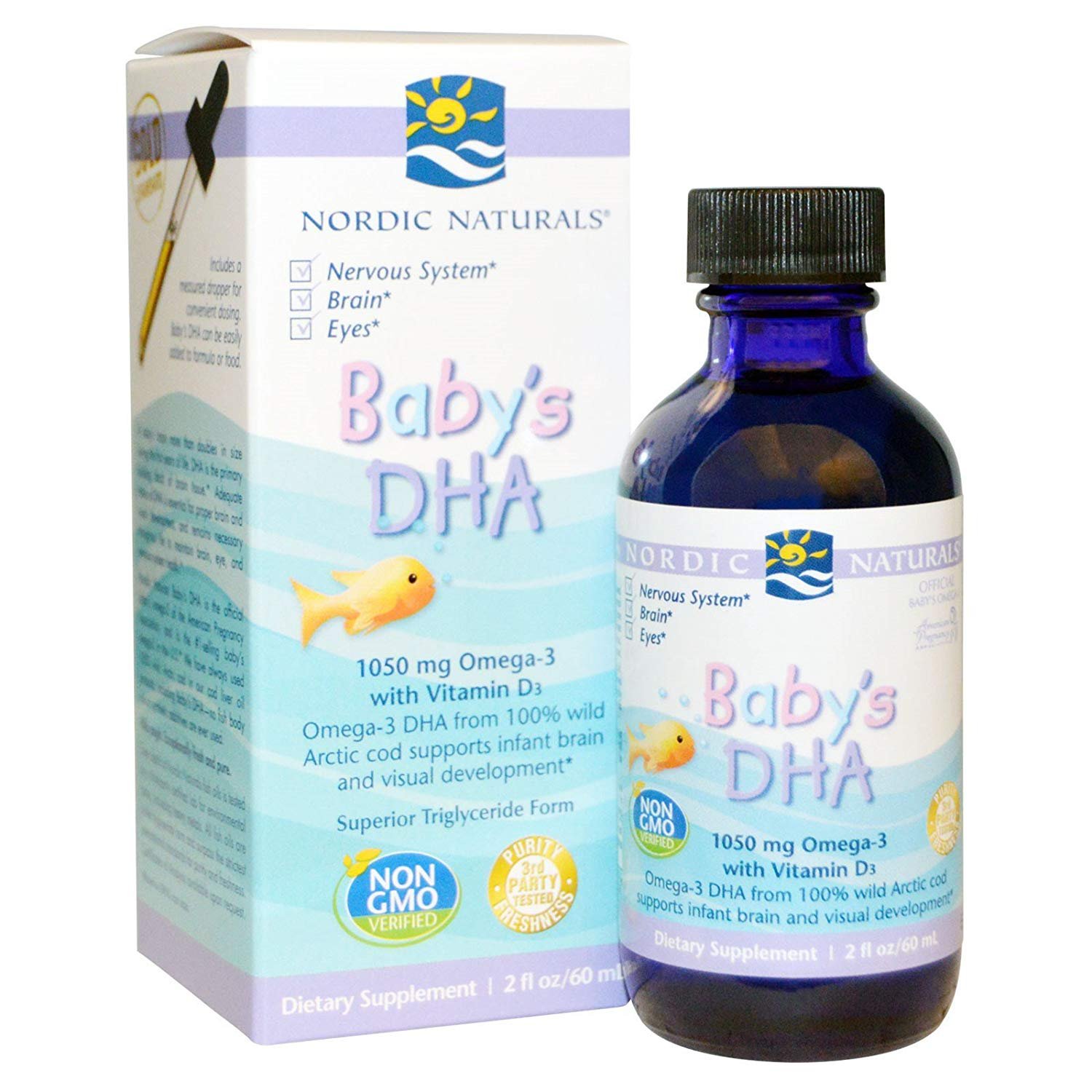 Nordic Naturals Baby’s DHA, Unflavored 1050 mg Omega3 + 300 IU