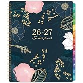 Teacher Planner 2026-2027 - Teacher Lesson Planner, JULY 2026 - JUNE 2027, 8.5" x 11", Weekly &amp; Monthly calendar 2026-2027 Academic Year, Colorful Tabs, Pocket, Quotes, Holidays