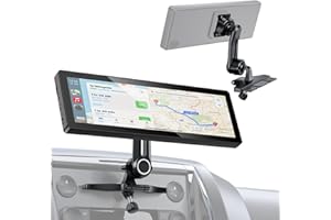 IGOEVO Extended Arm CD Slot CarPlay Screen Mount – Higher Viewing Position for Better Visibility, Extra Clearance for Various Dashboard Layouts, Compatible with 7"–10.26" CarPlay Displays