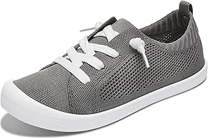 ALTOCIS Women's Knit Slip On Sneakers Ladies Elastic Low Top Flats Lightweight Breathe Mesh Fashion Sneakers Cute Flying Woven Loafers