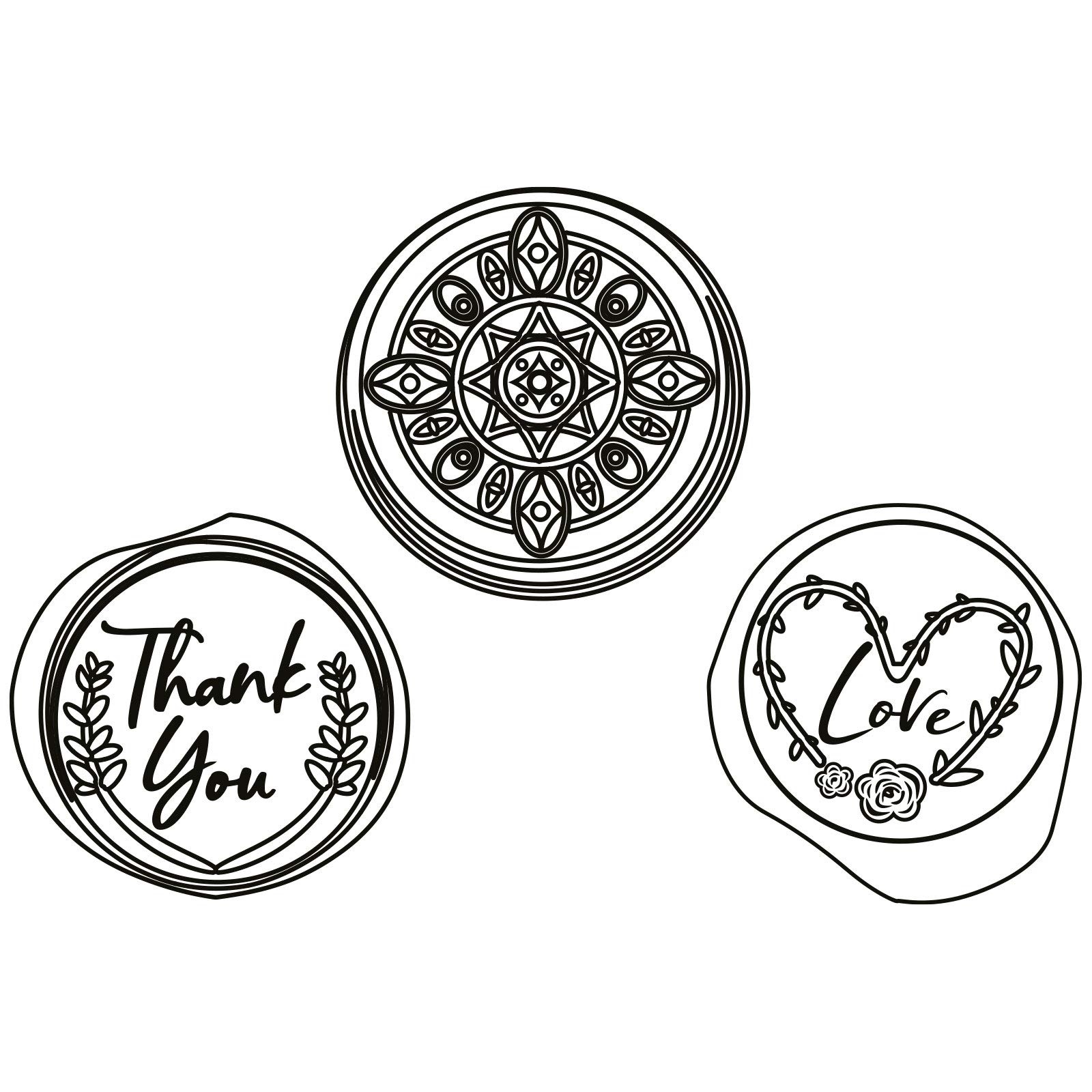 Sizzix 3-D Impresslits Embossing Folder Wax Seals by Georgie Evans, 665006