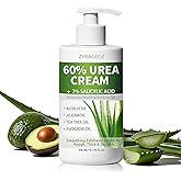 60% Urea Cream with 2% Salicylic Acid, Urea Cream 60 Percent for Feet & Hands, Maximum Strength Moisturizer Foot Lotion for Dry Cracked Heels Feet Knees Elbows Hands, Callus Remover, 10.1 fl oz