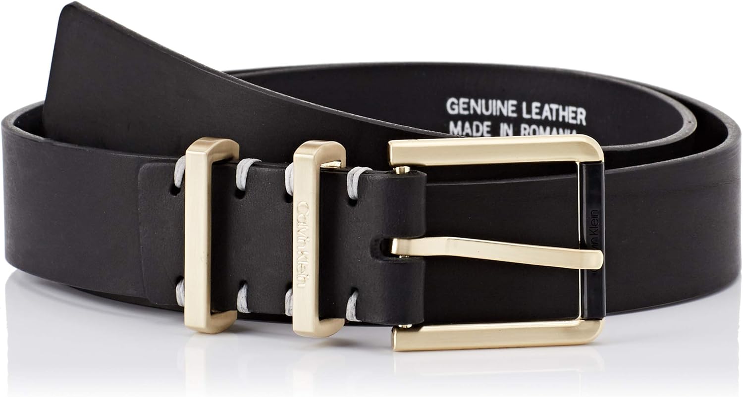 Calvin Klein Women's 3cm Metal Loops Belt, Black (Black 001), 36 (size 80) Amazon.co.uk Clothing