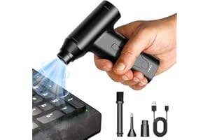 FULLJION Air Duster, 110000RPM Compressed Air Duster,Powerful Replace Compressed Air Can,Portable Electric Air Duster/No Canned Air Blower for PC,Car,Home,Office,Cordless Keyboard Cleaner