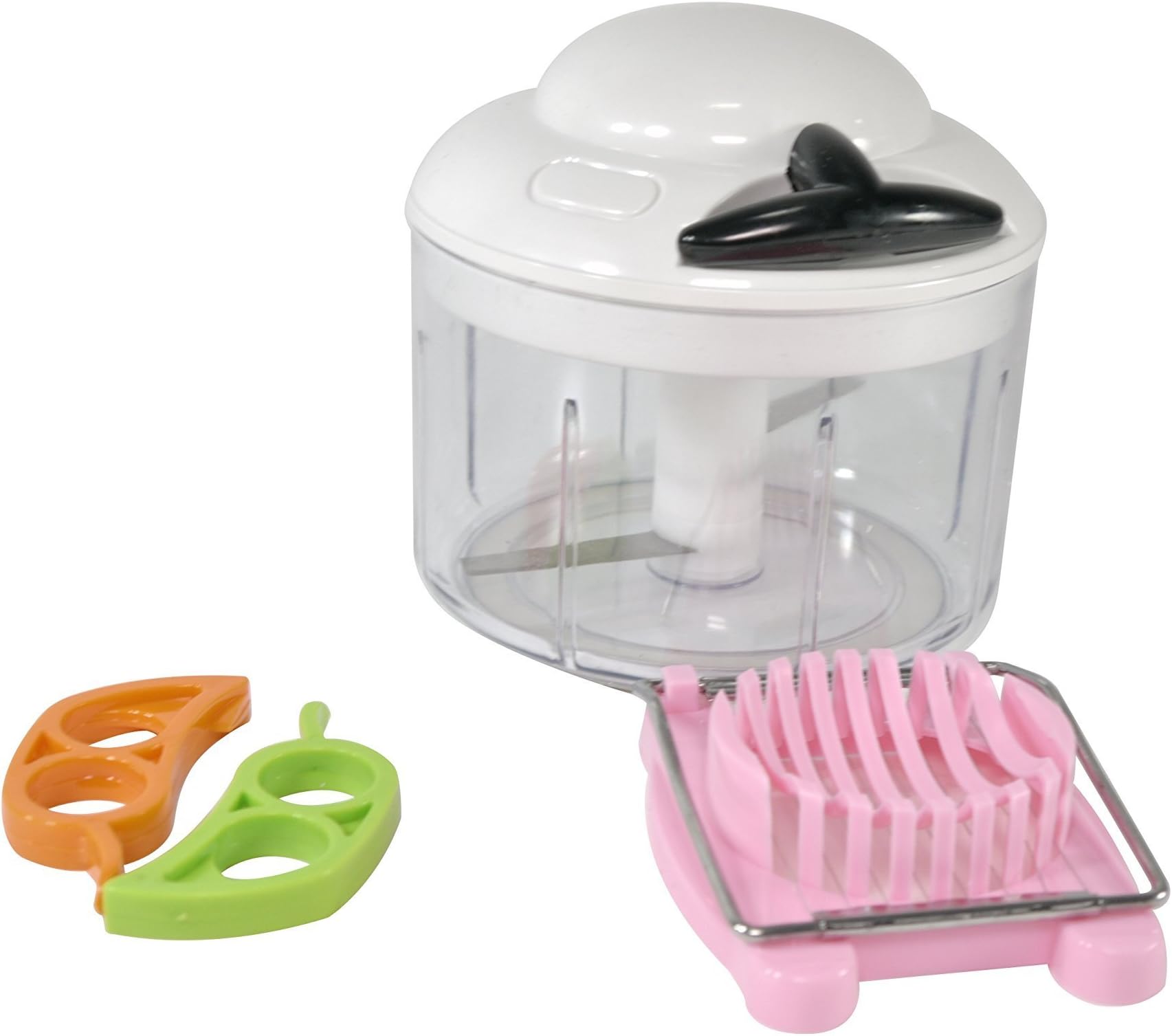 Vegetable Chopper Mixer Spinner Handheld Egg Slicer Orange Peel Knife Salad Maker Set