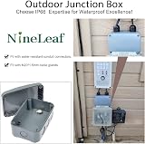 NineLeaf IP66 Waterproof Junction Box 9 Way 125x86x62mm ABS Outdoor Electrical view 3