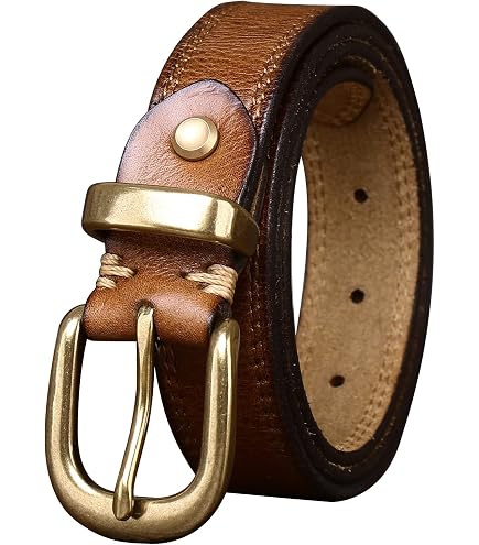 Madewell Womens Medium Perfect Leather Belt, Pecan, XX-Small  display picture 2