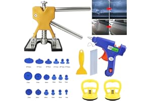 S-SNAIL-OO Car Dent Puller Repair & Remover Tool Set, Paintless Golden Dent Lifter Puller ，for Auto Body Hail Damage and Door Dings Repair ，with 2 pcs Dent Puller Suction Cups (B)
