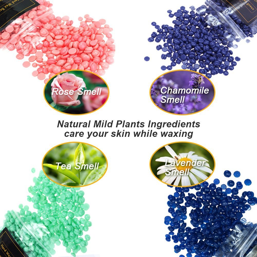 RioRand Wax Warmer Hair Removal Kit with Hard Wax Beans and Waxing Spatula