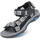 DREAM PAIRS Unisex Summer Water Casual Sandals | Breathable Lightweight Quick-Drying Upper Comfort Footbed Durable Non-Slip Sole Hook-And-Loop Outdoor Walk Daily Wear