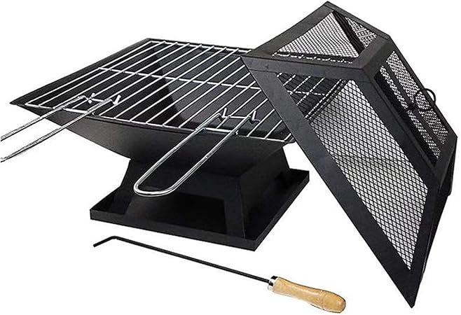 Modernización Cuadrado Barbacoa Parrilla Al Aire Libre Calefacción