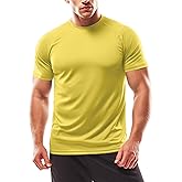 Zengjo Mens Workout Shirts Quick Dry Short Sleeve Athletic Tee Moisture Wicking Top for Running Gym Fitness Training