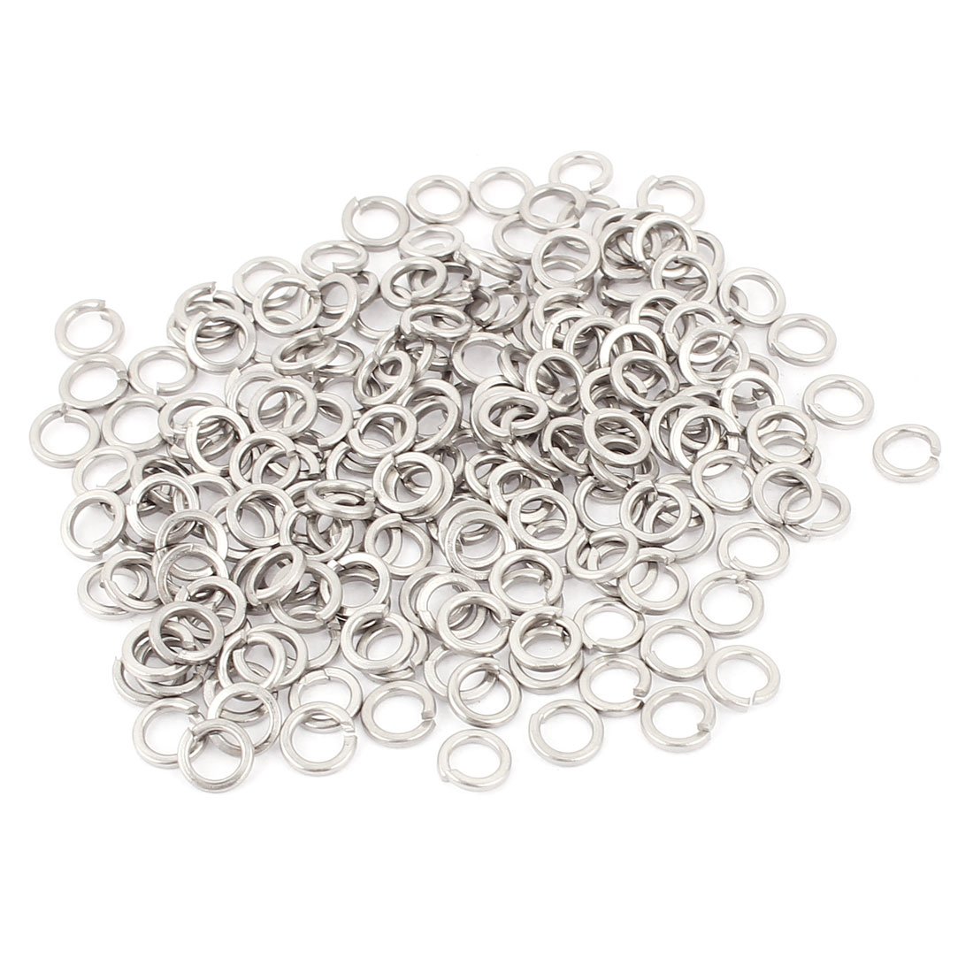 Sourcingmap Screw Bolt Stainless Steel M4 Split Lock Spring Washers Gasket 200pcs