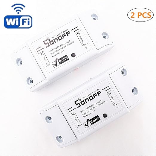 title=Interruttore senza fili, HEANTTV 2 pezzi sonoff switch temporizzatore