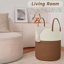 JMvicyroam Large Woven Laundry Basket Hamper,80L