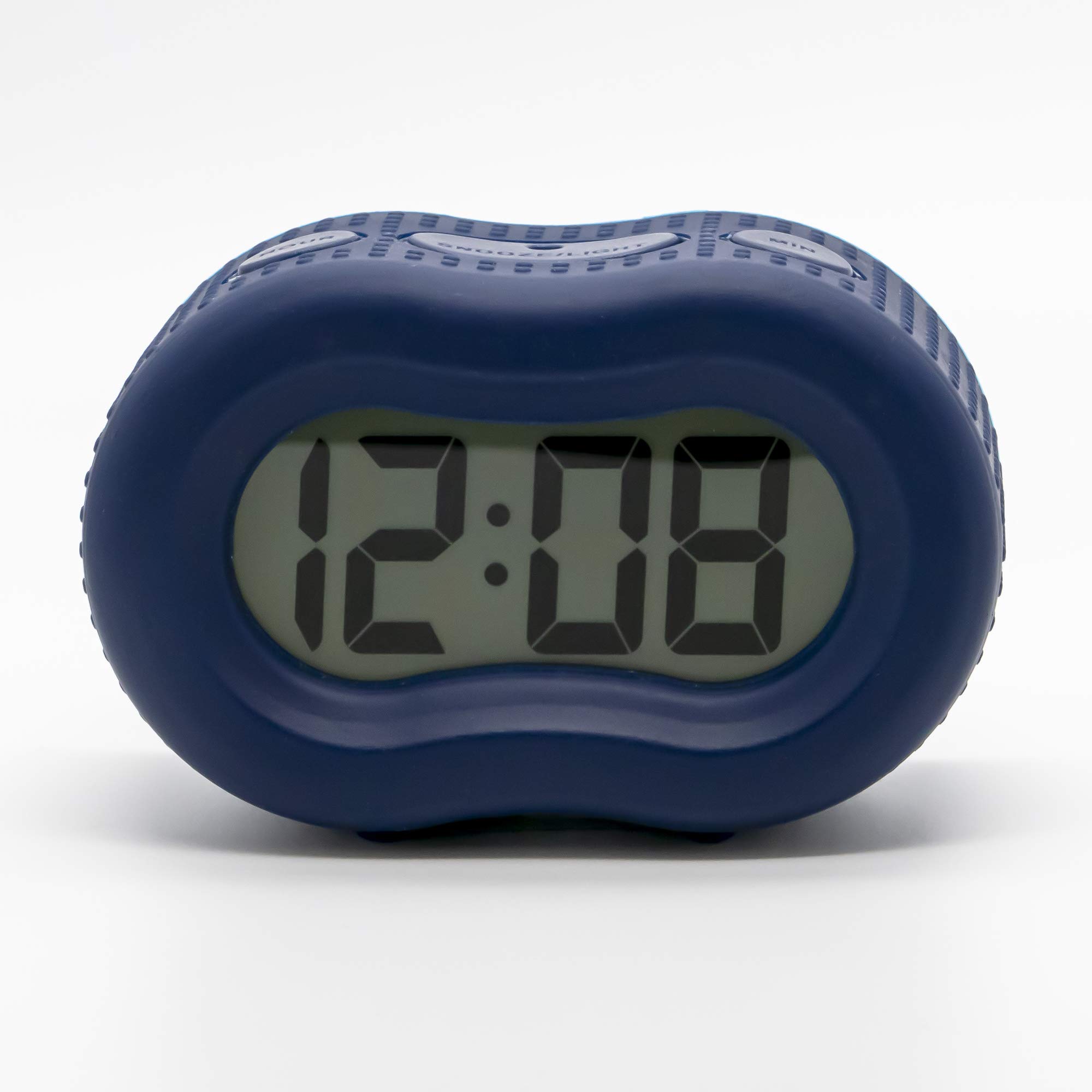 Photo 1 of Timelink Smartlight Digital Rubber Outer Shell Alarm Clock for Bedrooms Travel, Simple Operation, Automatic Smart Night Light Dimmer for Kids, Large Display, Snooze (Blue)