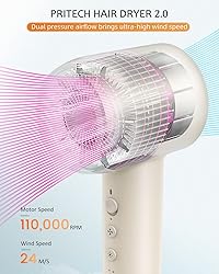 PRITECH High Speed Hair Dryer 1600W Ionic Blow