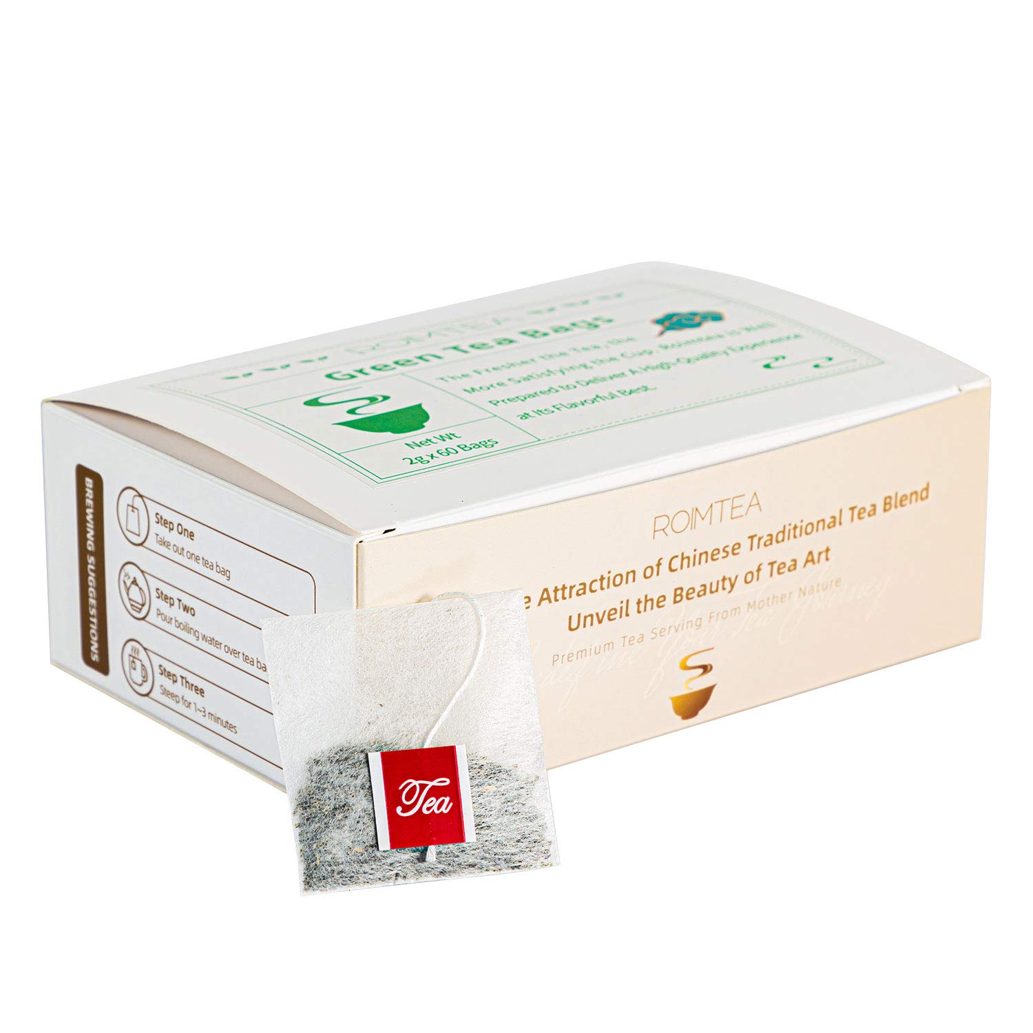 Green Tea Bags Loose Leaf Tea 100 Natural for Hot or Iced