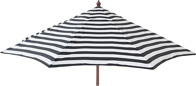 Amazon Com Destinationgear 1441 Euro Wood Patio Umbrella Acrylic Stripe Black And White Automotive