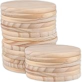 NINGWAAN 20 Pack Unfinished Wood Coasters, 4 Inch Round, Blank Wooden Coasters for Crafts and DIY Projects