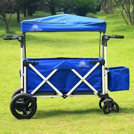 Amazon Co Jp 日除け付き手押し車アメリカンスタイルの子供用屋外キャンピングカープッシュカート おもちゃ