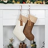 GEX Christmas Stockings 2 Pack with DIY Nametag for Family 20