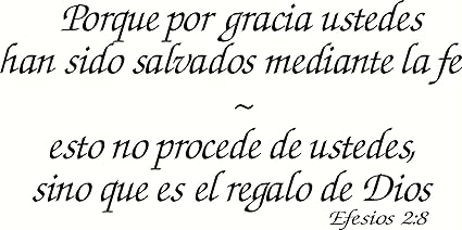 Amazoncom Efesios 28 Pared Arte Porque Por Gracia