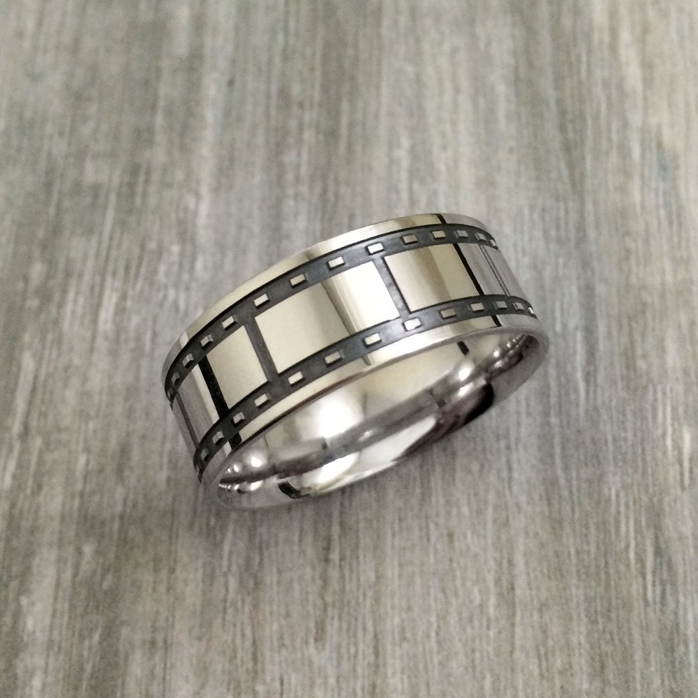 Camera Ring, Silver Film Strip Ring Handmade