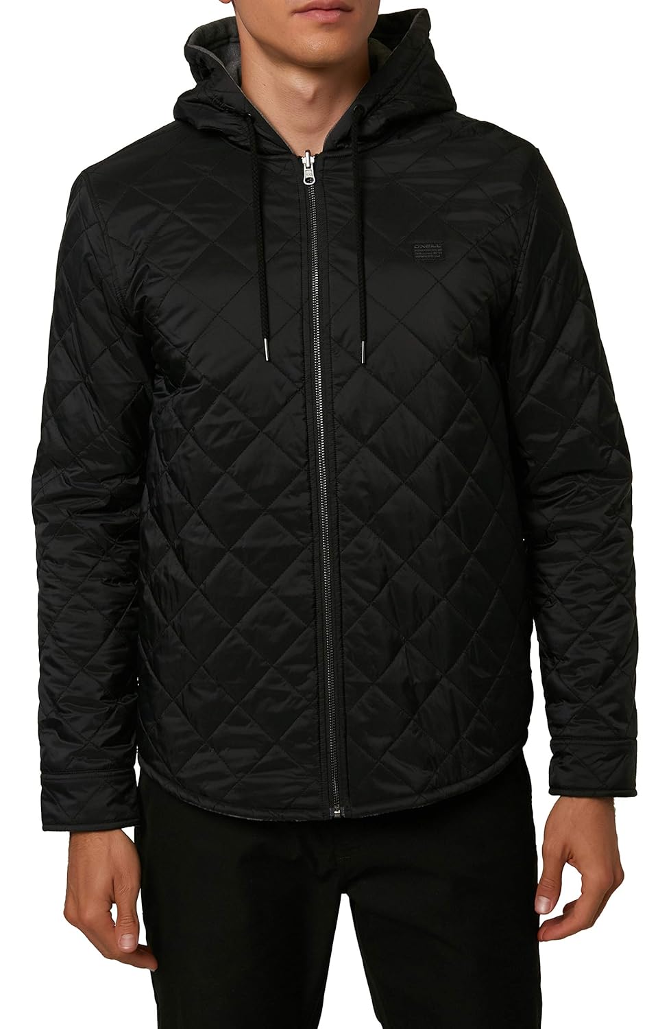 Buy O'NEILL Men's Hooded Nylon Quilted Insulated Jacket (Black/Glacier