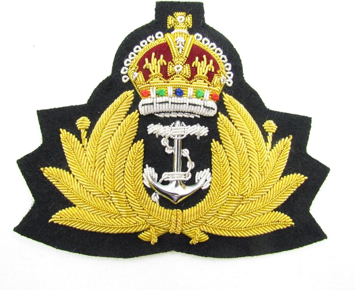 Badge Naval Kings Crown Gold Wire Royal Navy Cap Badge WW2 Style WWII R893 Amazon.co.uk Clothing Badge Naval Kings Crown Gold Wire Royal Navy Cap Badge WW2 Style WWII R893 Amazon.co.uk Clothing