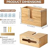 KIRIGEN Wood Wall Mounted Paper Towel Dispenser Natural Finish view 3