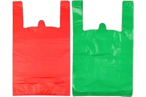 T Shirt Bags, LazyMe Bolsas De Plastico para Negocio, Grocery Plastic Bags with Handles Shopping Bags in Bulk Restaurant Bags