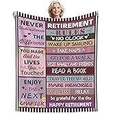 Retirement Gift for Woman, Retirement Blanket for Women/Men, Happy Retirement Gifts Ideas, Funny Farewell Presents for Coworker/Teacher/Nurse/Mom, Retirement Party Decorations Blanket 50"X60"