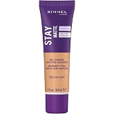 Rimmel London Stay Matte Liquid Mousse - 102 Light Buff - Foundation, Lightweight, Shine Control, Oil-Free, 1oz