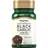 Piping Rock Black Garlic Supplement | 60 Capsules | Aged and Fermented | Non-GMO, Gluten Free