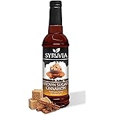 Syruvia Coffee Syrup, Brown Sugar Cinnamon Flavored Syrup for Drinks, Lattes, and Desserts &ndash; 25.4 fl oz