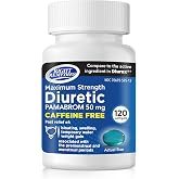 RIGHT REMEDIES Maximum Strength Caffeine-Free Diuretic, 50 mg, 120 Softgels | Pamabrom, Helps Relieve Heaviness Due to Water Weight Gain