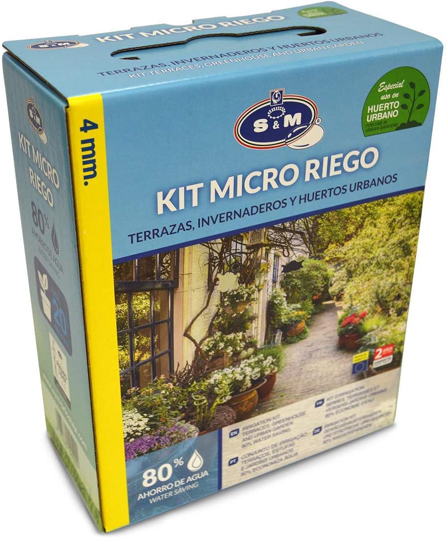 S&M 545009 Kit Completo de microriego por Goteo para 20 Macetas ...