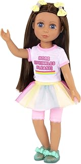 Glitter Girls Kika 14 Inch Fashion Doll Brown Hair Blue Eyes with Ice Cream