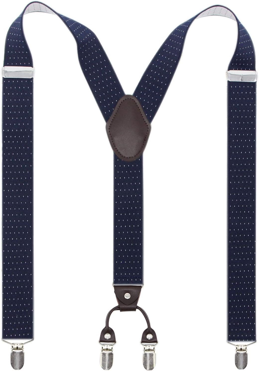 Men 1 1/4" Wide Heavy Duty Y -shape Suspenders For Wedding, Formal Events