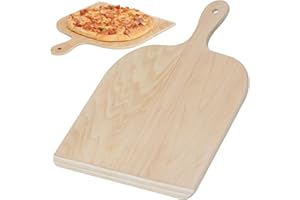 Gicyiit Pizza Peel 12 inch, Premium Wooden Nonstick Pizza Spatula Paddle with Easy-Glide Beveled Edge for Transferring, Servi