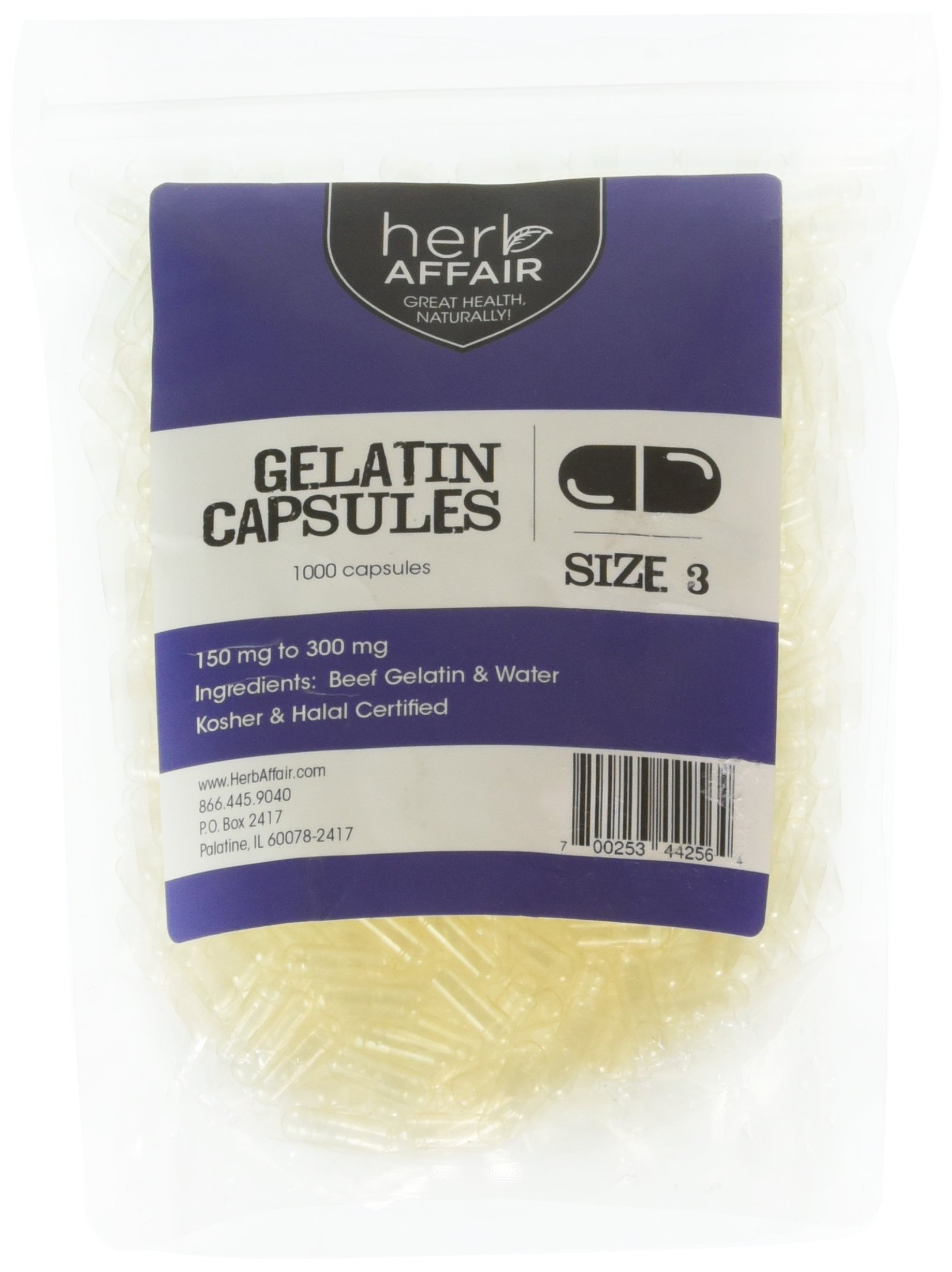 Buy Herb Affair Clear Empty Gelatin Capsules Size 31000 Count Holds