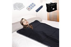Aowoil Infrared Sauna Blanket for Detoxification, Portable Far Infrared Sauna for Home Therapy, Relax and Detox Your Body and Mind, 77–176 Temp Range, Suitable for All, Zipper Closure