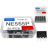 AnjaCore NE555P Timer IC Integrated Circuit DIP-8 Compatible with TI Texas Instruments NE555 &amp; SE555 Precision Timing Pulse Generator Pack of 50