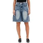 Sea Women's Spencer Mended Denim Bermuda Shorts