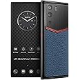 METAVERTU Web 3.0 Calfskin 5G Phone, Unlocked Android Smartphone, Secure Encrypted, Double Systems, 64MP Camera, 144Hz AMOLED Curved Display, Dual SIM, Fast Charge (Enameled, Blue, 12G+512G)